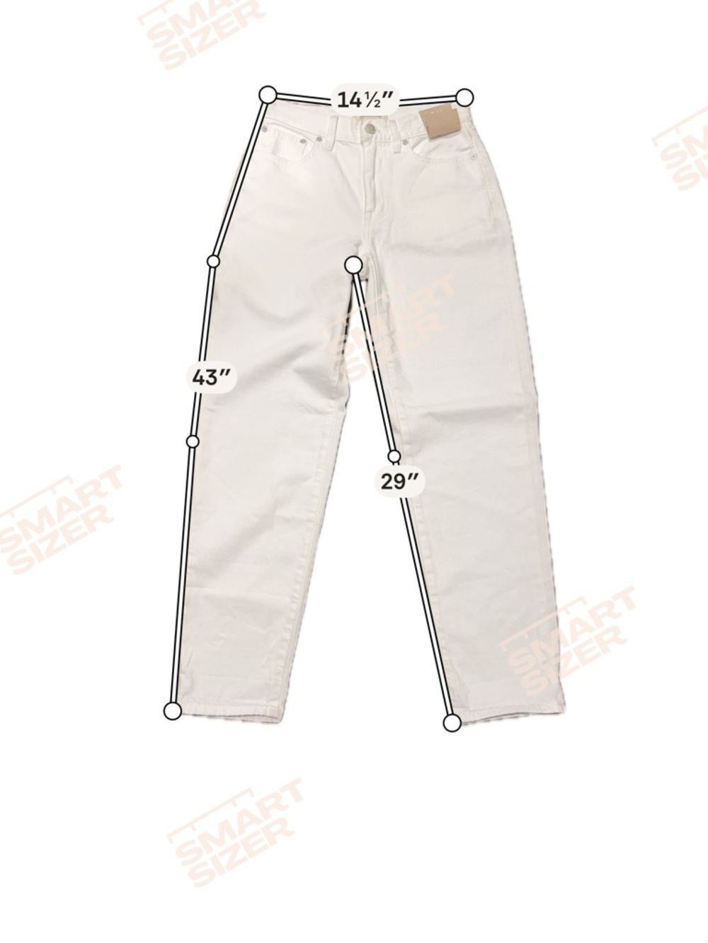 Madewell The Slouchy Boyjean White Denim Jeans Size 23 NEW - Picture 3 of 9